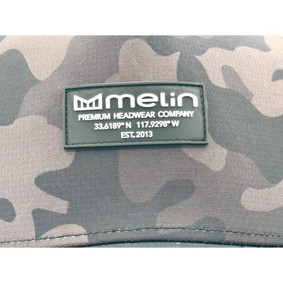 Melin Odysea Stacked Hydro Classic Performance Snapback Hat Cap Black Camo Sz Sm - Picture 2 of 16